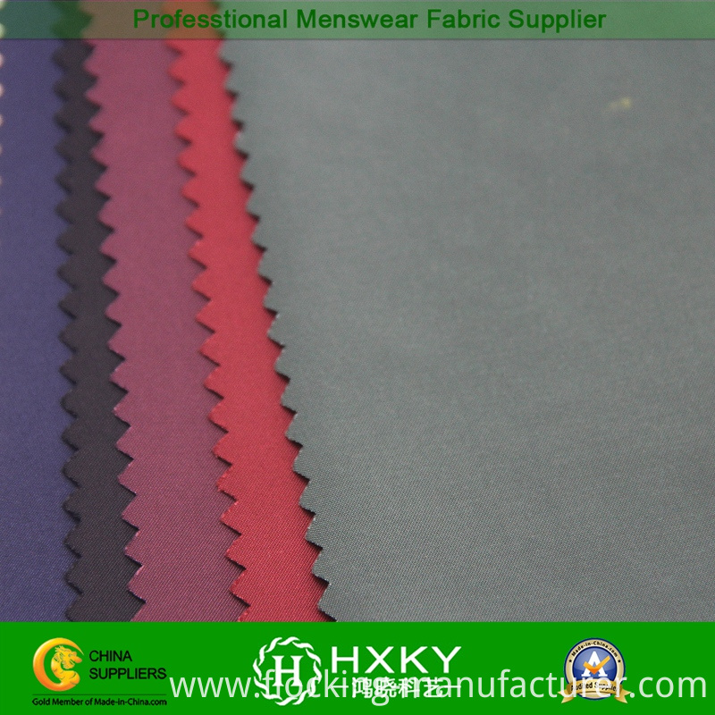 Semi Memory Polyester Spandex Fabric with T400 Fiber for Men's Long Trench